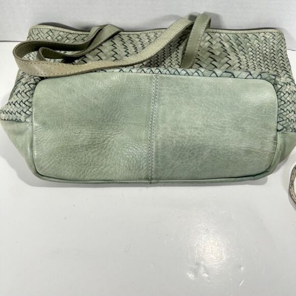 Willow Green Distressed Leather Shoulder Bag - Picture 3 of 13